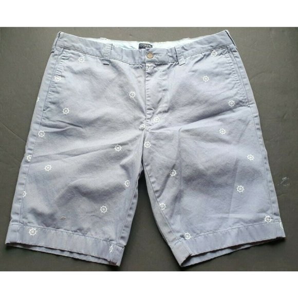 J. Crew 35 Shorts Nautical Print Rivington - Picture 1 of 10